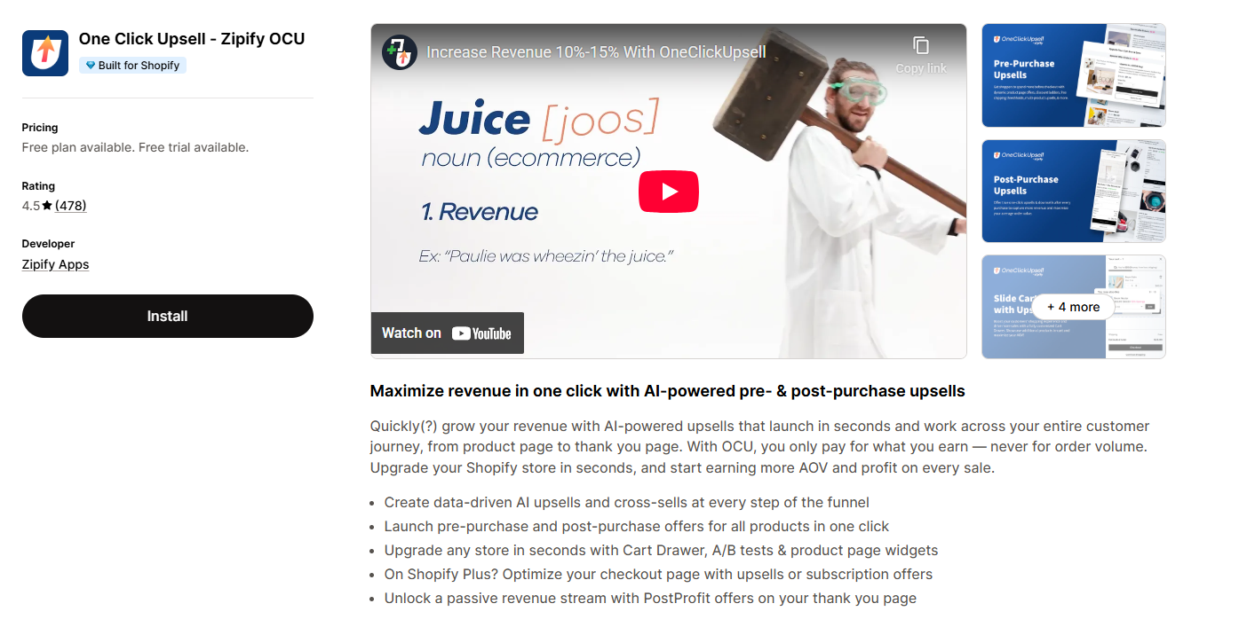 One Click Upsell ‑ Zipify OCU